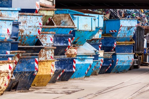 Proper placement of a skip on a Soho business premises