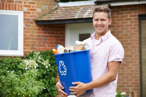 Different types of skips arranged for easy selection